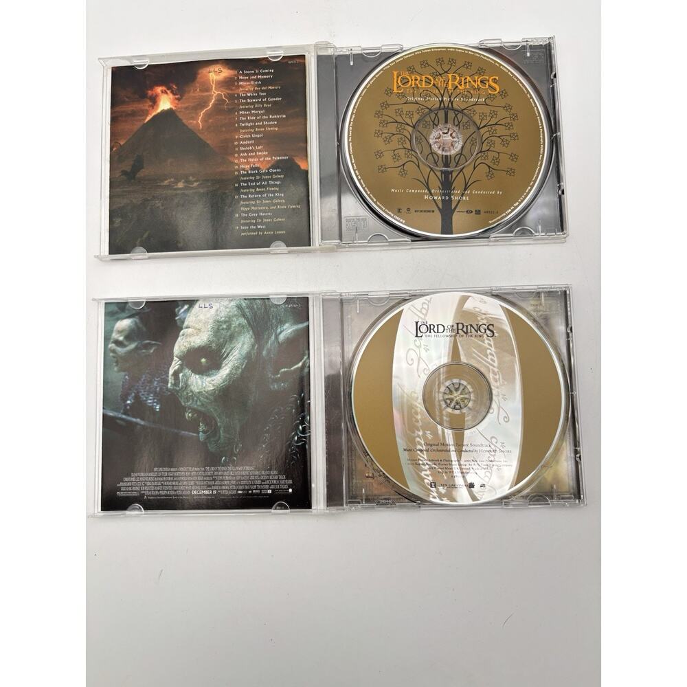 Lot (2) Lord of the Rings: The Two Towers & Fellowship Of The Ring Soundtrack CD - Picture 8 of 14